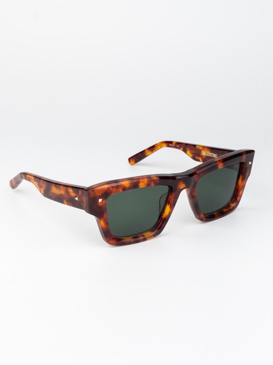 Valentino Women Sunglasses Havana Green Square XXII VLS-106 X main image 7